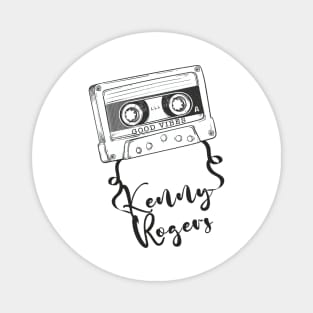 Good Vibes Kenny Rogers // Retro Ribbon Cassette Magnet